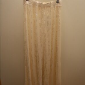 Noli Cream Sequin Trousers